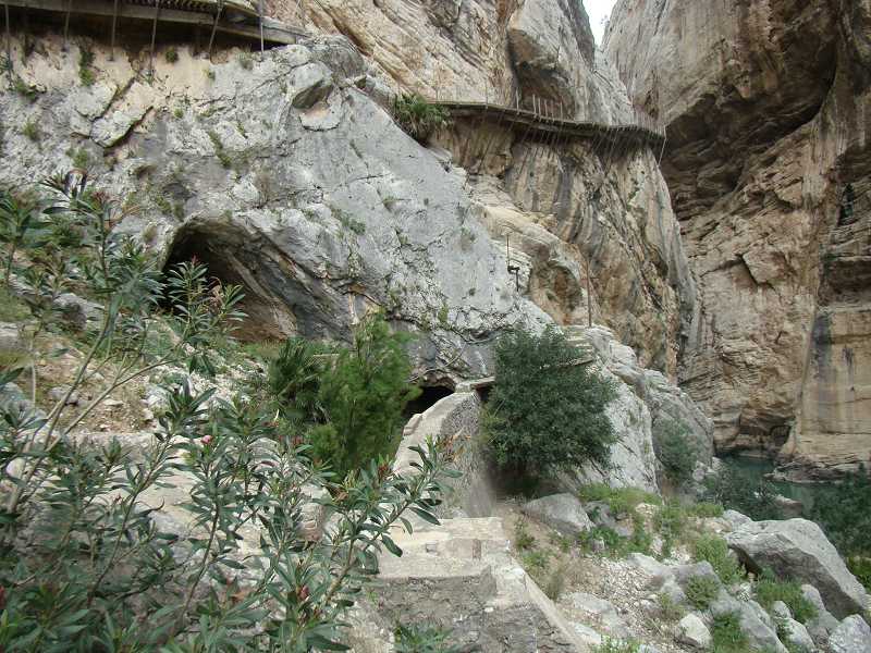 Start of El Soto: Known as 'Butter Stairs' and the Neolithic Cave of El Soto (300m. route)